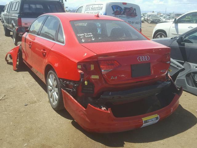 WAUHFAFL4BN000918 - 2011 AUDI A4 PREMIUM RED photo 3