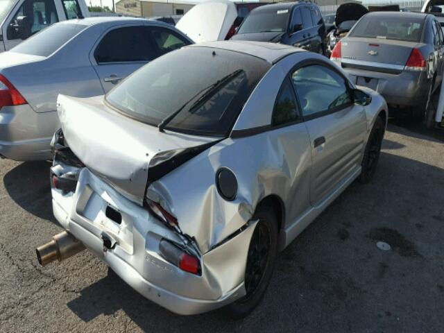 4A3AC54H51E153838 - 2001 MITSUBISHI ECLIPSE GT SILVER photo 4