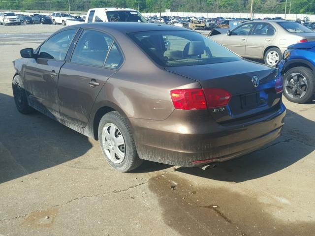 3VW2K7AJ3BM066705 - 2011 VOLKSWAGEN JETTA BASE 棕色 照片 3