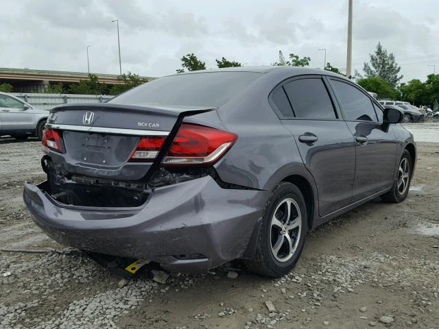 19XFB2F75FE068833 - 2015 HONDA CIVIC SE GRAY photo 4