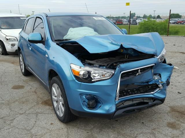 4A4AP3AU2EE025195 - 2014 MITSUBISHI OUTLANDER BLUE photo 1