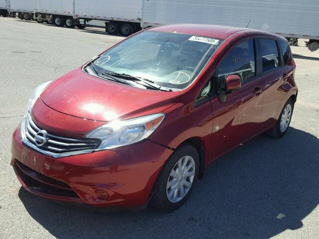 3N1CE2CP8EL376123 - 2014 NISSAN VERSA NOTE RED photo 2