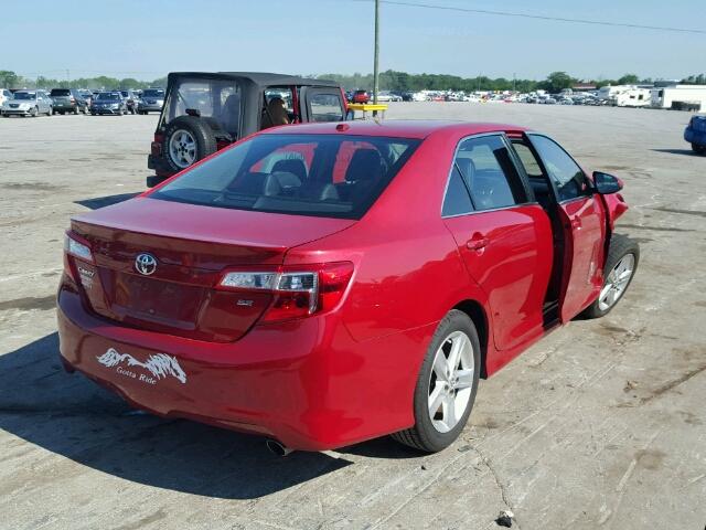 4T1BF1FK1DU646728 - 2013 TOYOTA CAMRY L RED photo 4