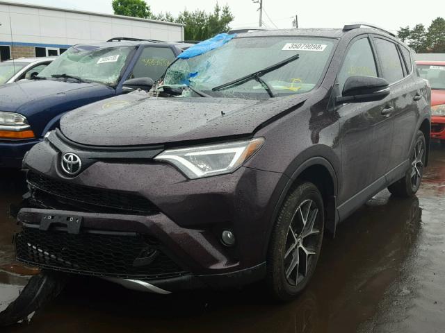 2T3JFREV7GW492592 - 2016 TOYOTA RAV4 SE BURGUNDY photo 2