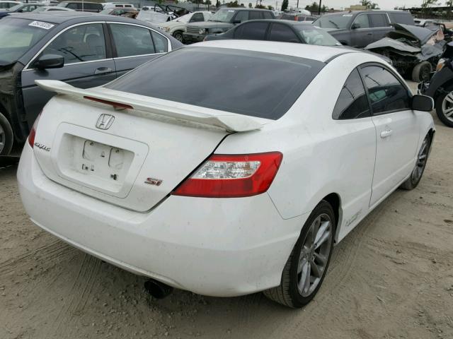 2HGFG21567H702178 - 2007 HONDA CIVIC SI WHITE photo 4