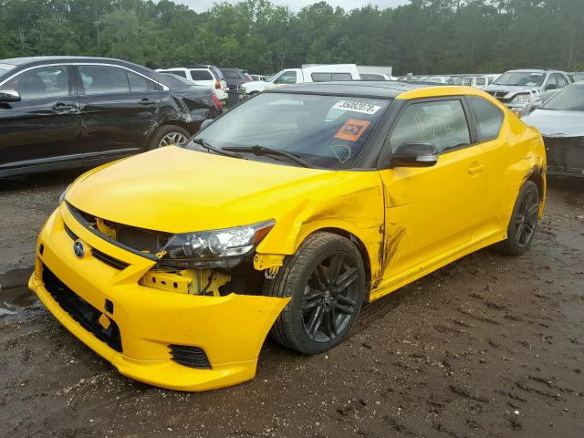 JTKJF5C72C3024563 - 2012 SCION TC YELLOW photo 2