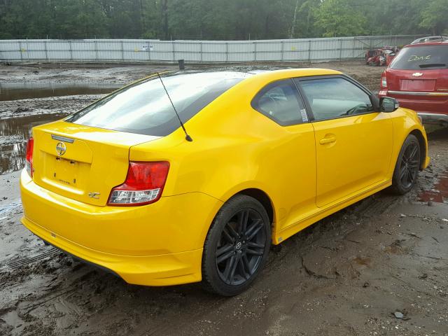 JTKJF5C72C3024563 - 2012 SCION TC YELLOW photo 4