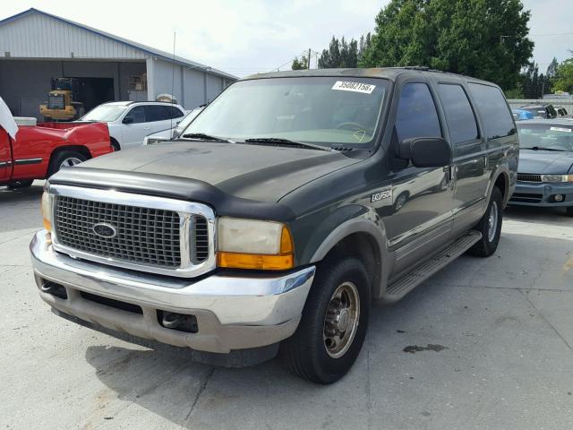 1FMNU42S8YEA53684 - 2000 FORD EXCURSION GREEN photo 2