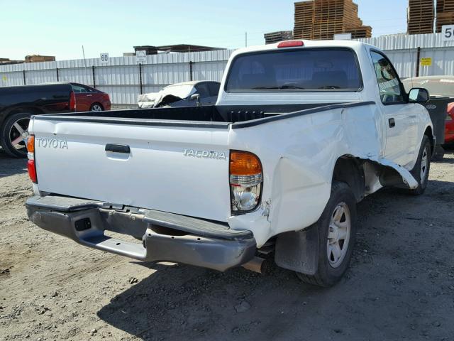 5TENL42N32Z020937 - 2002 TOYOTA TACOMA WHITE photo 4