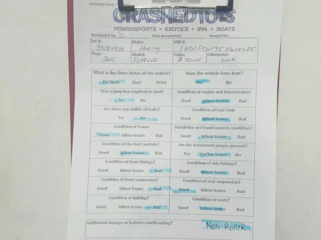 1HD1FCW195Y615125 - 2005 HARLEY-DAVIDSON FLHTCUI Екі түсті фото 20