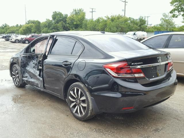 19XFB2F96EE071577 - 2014 HONDA CIVIC EXL BLACK photo 3