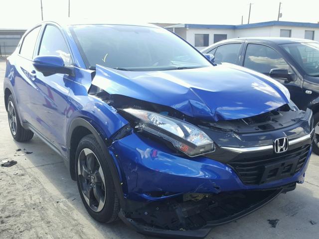 3CZRU5H51JM704015 - 2018 HONDA HR-V EX BLUE photo 1