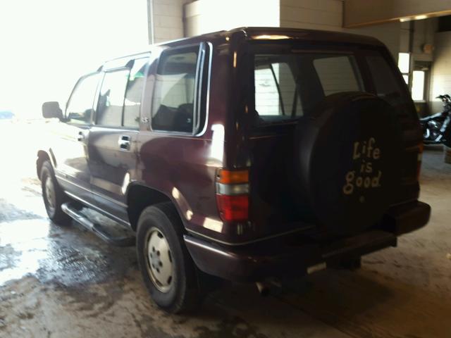 JACDH58V0R7908295 - 1994 ISUZU TROOPER S BURGUNDY photo 3