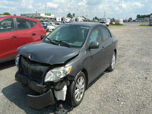 2T1BU40E79C078357 - 2009 TOYOTA COROLLA BA GRAY photo 2