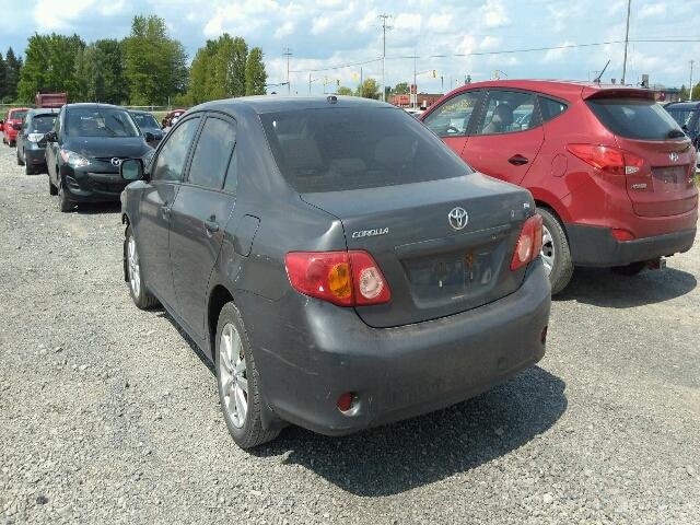 2T1BU40E79C078357 - 2009 TOYOTA COROLLA BA GRAY photo 3