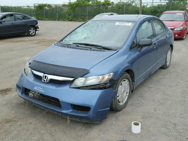 2HGFA1E48AH028068 - 2010 HONDA CIVIC BLUE photo 2