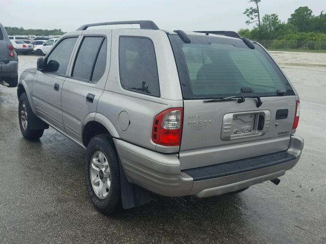 4S2CK58Y544315183 - 2004 ISUZU RODEO S SILVER photo 3