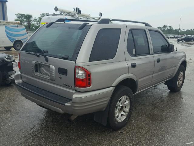 4S2CK58Y544315183 - 2004 ISUZU RODEO S SILVER photo 4