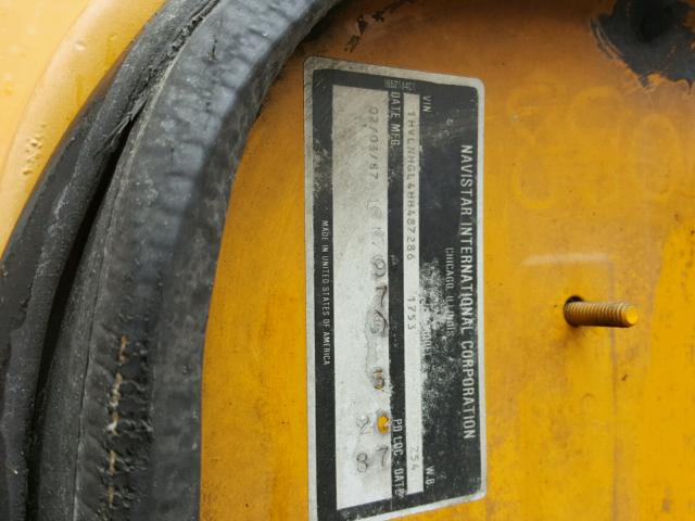 1HVLNHGL4HH487286 - 1987 INTERNATIONAL S-SERIES 1 黄色 照片 10