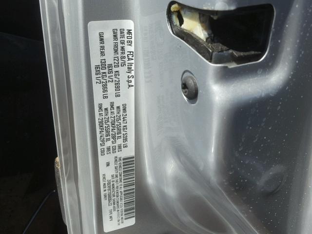 ZFBERFBT7G6B06433 - 2016 RAM PROMASTER 银色 照片 10