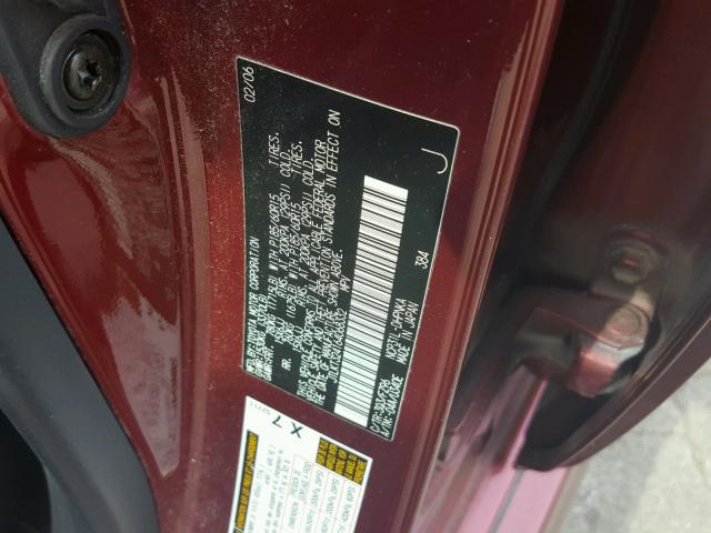 JTLKT324164068332 - 2006 TOYOTA SCION XB MAROON photo 10