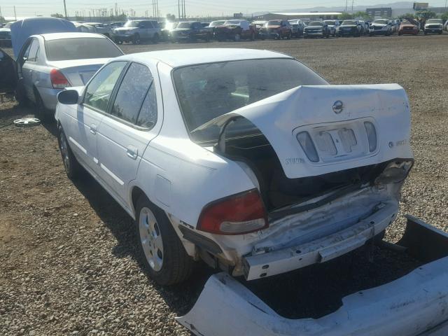 3N1CB51A33L558415 - 2003 NISSAN SENTRA GXE WHITE photo 3