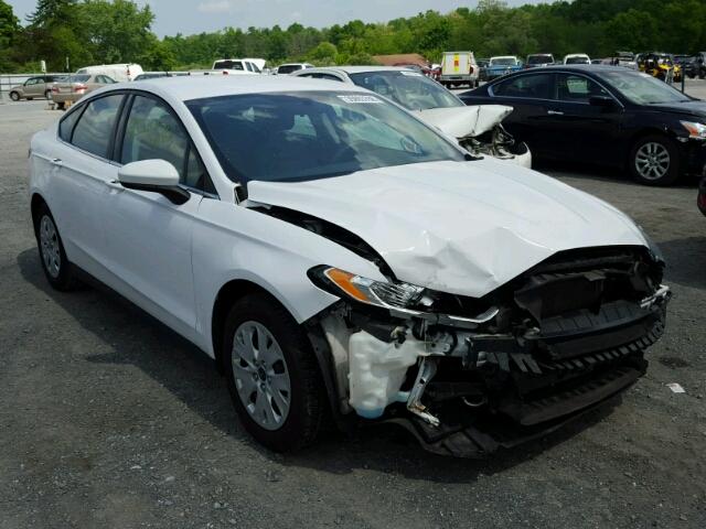 1FA6P0G75E5377206 - 2014 FORD FUSION S WHITE photo 1