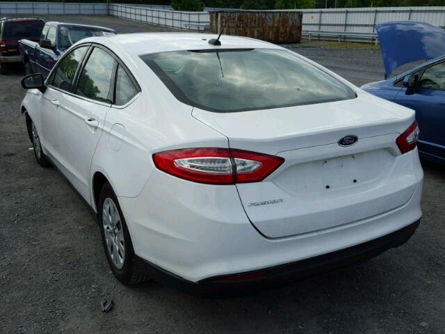 1FA6P0G75E5377206 - 2014 FORD FUSION S WHITE photo 3