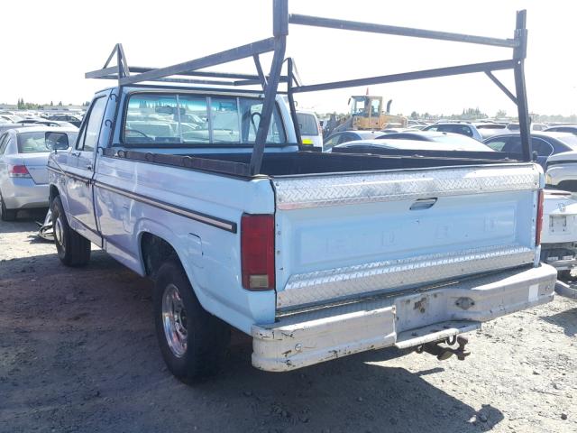 1FTFF25Y5FPA77465 - 1985 FORD F250 BLUE photo 3