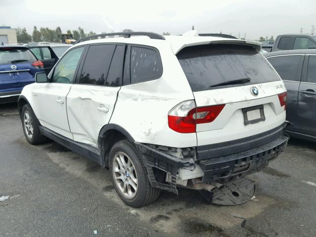 WBXPA73415WC45564 - 2005 BMW X3 2.5I WHITE photo 3