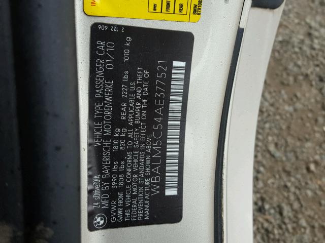 WBALM5C54AE377521 - 2010 BMW Z4 SDRIVE3 Dorado foto 10