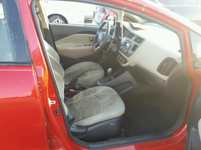 KNADM4A34D6144950 - 2013 KIA RIO LX RED photo 5