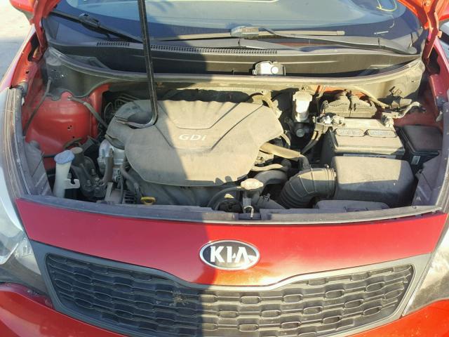 KNADM4A34D6144950 - 2013 KIA RIO LX RED photo 7