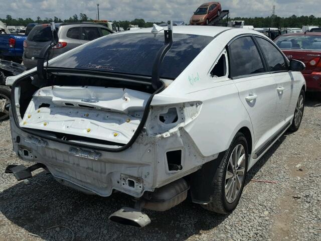 5NPE34AF0FH041814 - 2015 HYUNDAI SONATA SPO WHITE photo 4