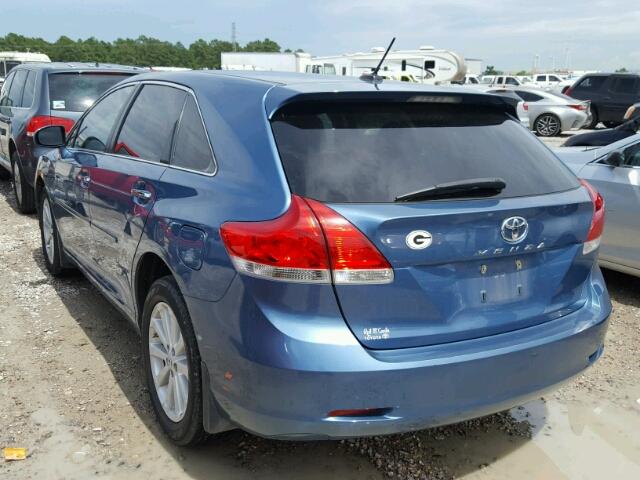 4T3ZA3BB8AU035175 - 2010 TOYOTA VENZA BASE BLUE photo 3