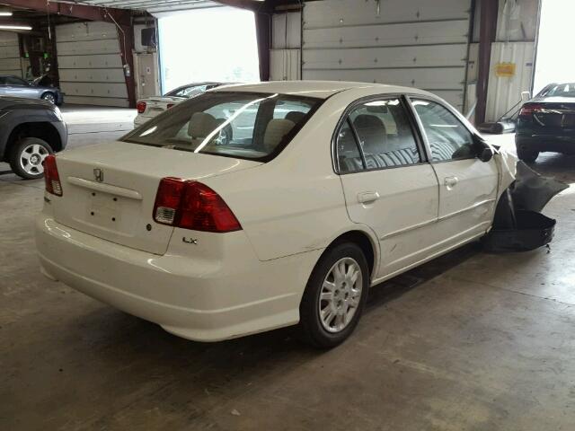 2HGES16575H526090 - 2005 HONDA CIVIC LX WHITE photo 4