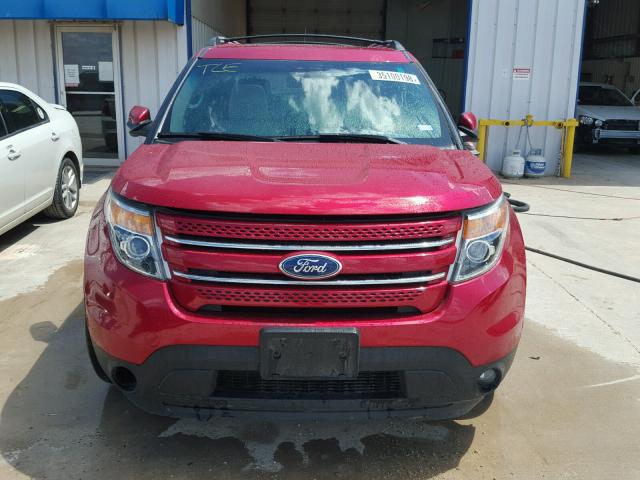 1FMHK7F84BGA35486 - 2011 FORD EXPLORER L RED photo 9