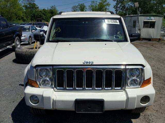 1J8HG48N66C122139 - 2006 JEEP COMMANDER WHITE photo 10