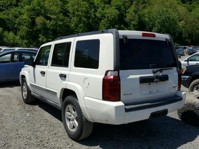 1J8HG48N66C122139 - 2006 JEEP COMMANDER WHITE photo 3