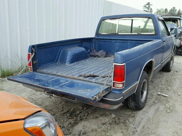 1GCCS14A2N8123159 - 1992 CHEVROLET S TRUCK S1 BLUE photo 4