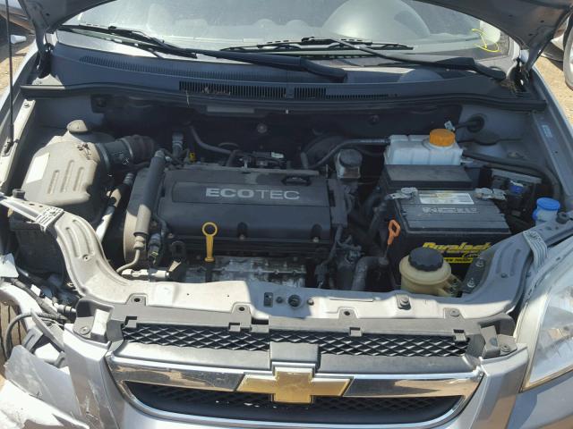 KL1TD5DE6BB243752 - 2011 CHEVROLET AVEO LS GRAY photo 7