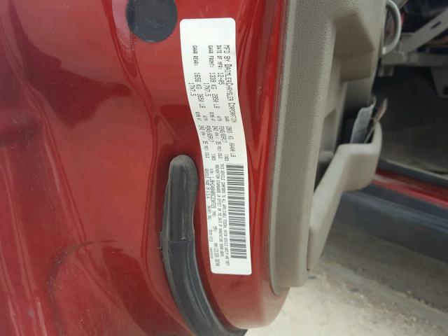 1J8HG48N86C230729 - 2006 JEEP COMMANDER RED photo 10