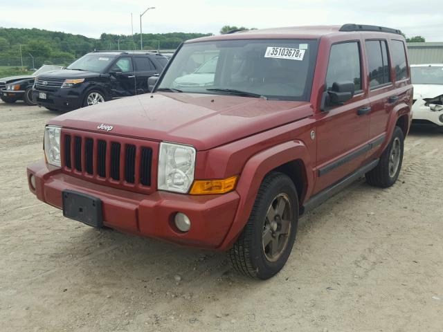 1J8HG48N86C230729 - 2006 JEEP COMMANDER RED photo 2