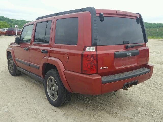 1J8HG48N86C230729 - 2006 JEEP COMMANDER RED photo 3