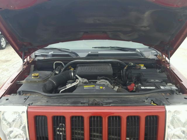 1J8HG48N86C230729 - 2006 JEEP COMMANDER RED photo 7