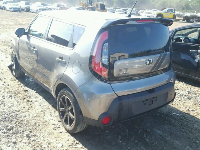 KNDJN2A2XF7200613 - 2015 KIA SOUL GRAY photo 3