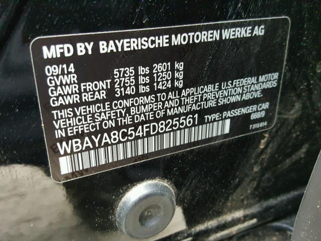 WBAYA8C54FD825561 - 2015 BMW 750 I BLACK photo 10