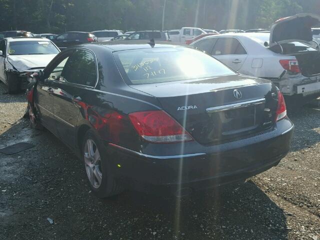 JH4KB165X5C009529 - 2005 ACURA RL შავი ფოტო 3