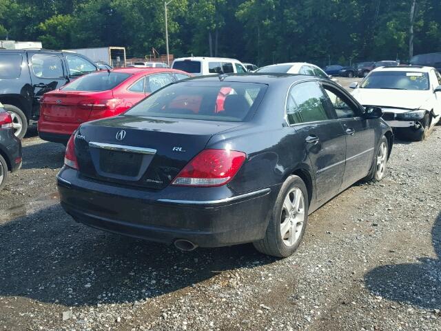 JH4KB165X5C009529 - 2005 ACURA RL BLACK photo 4