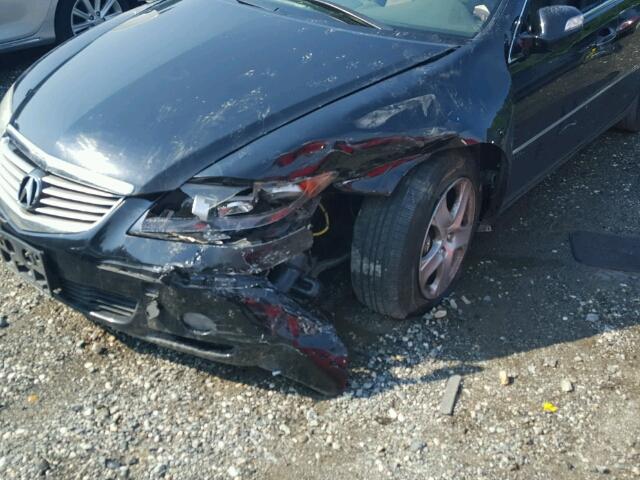 JH4KB165X5C009529 - 2005 ACURA RL შავი ფოტო 9